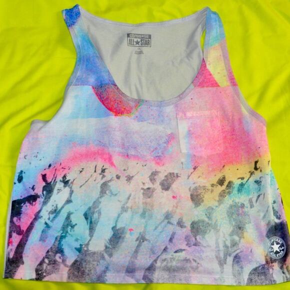 Converse Crop tank Top multi colored L - Picture 2 of 3